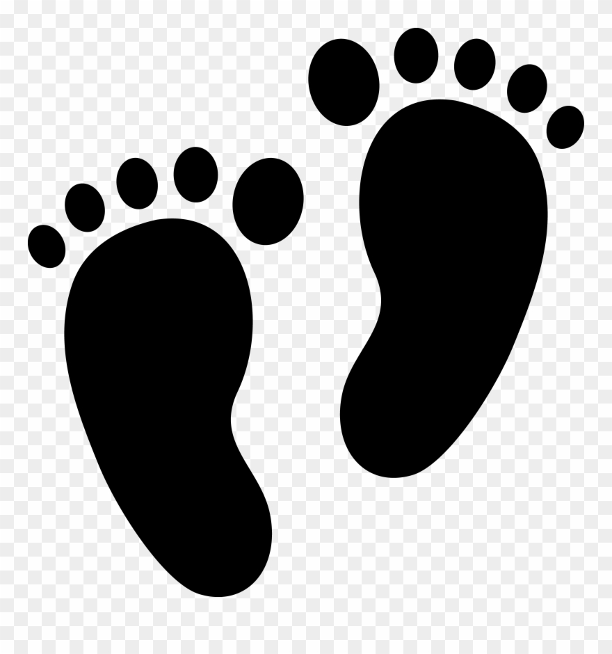 Walking Feet Clipart - Baby Feet Silhouette - Png Download