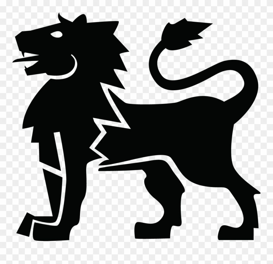 Lion Heraldry Clip Art - Lion Heraldic Vector Free - Png Download