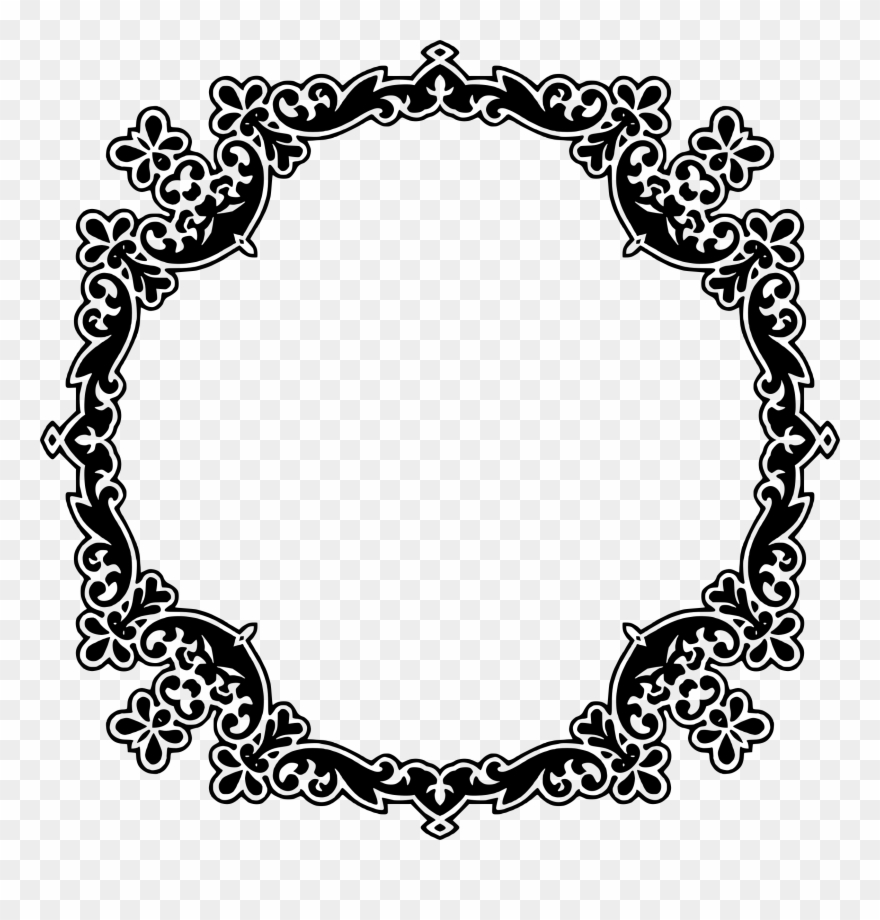 Victorian Era Borders And Frames Picture Frames Ornament - Victorian Flower Design Borders Clipart