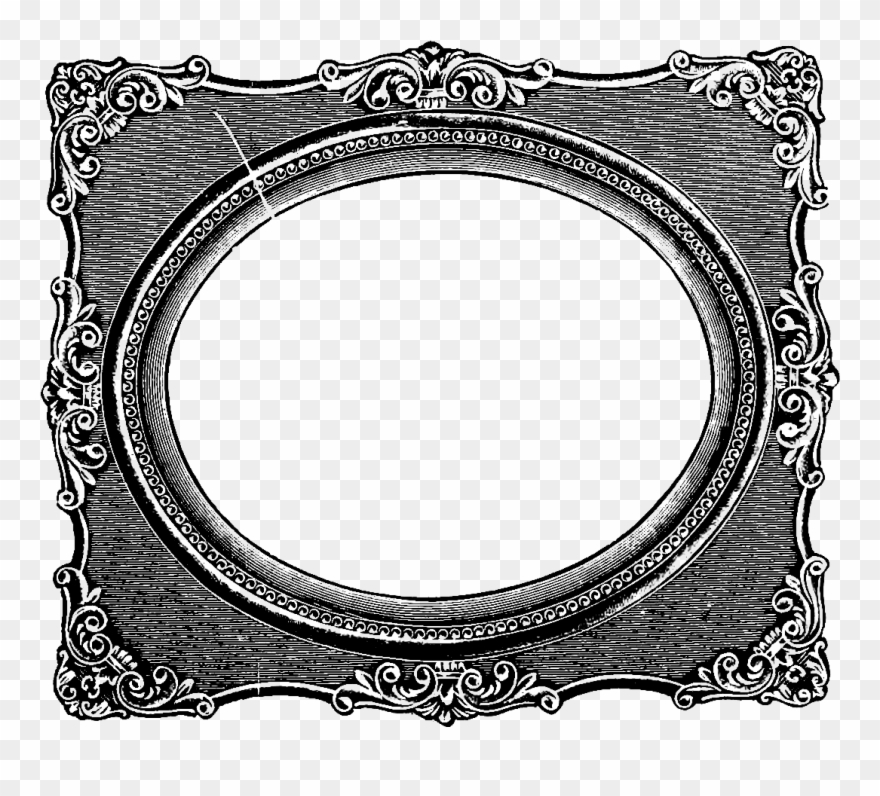 Clipart Info - Old Fashioned Frames Black - Png Download