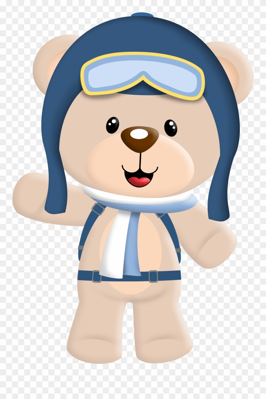 Aviador - Painel Ursinho Aviador Clipart