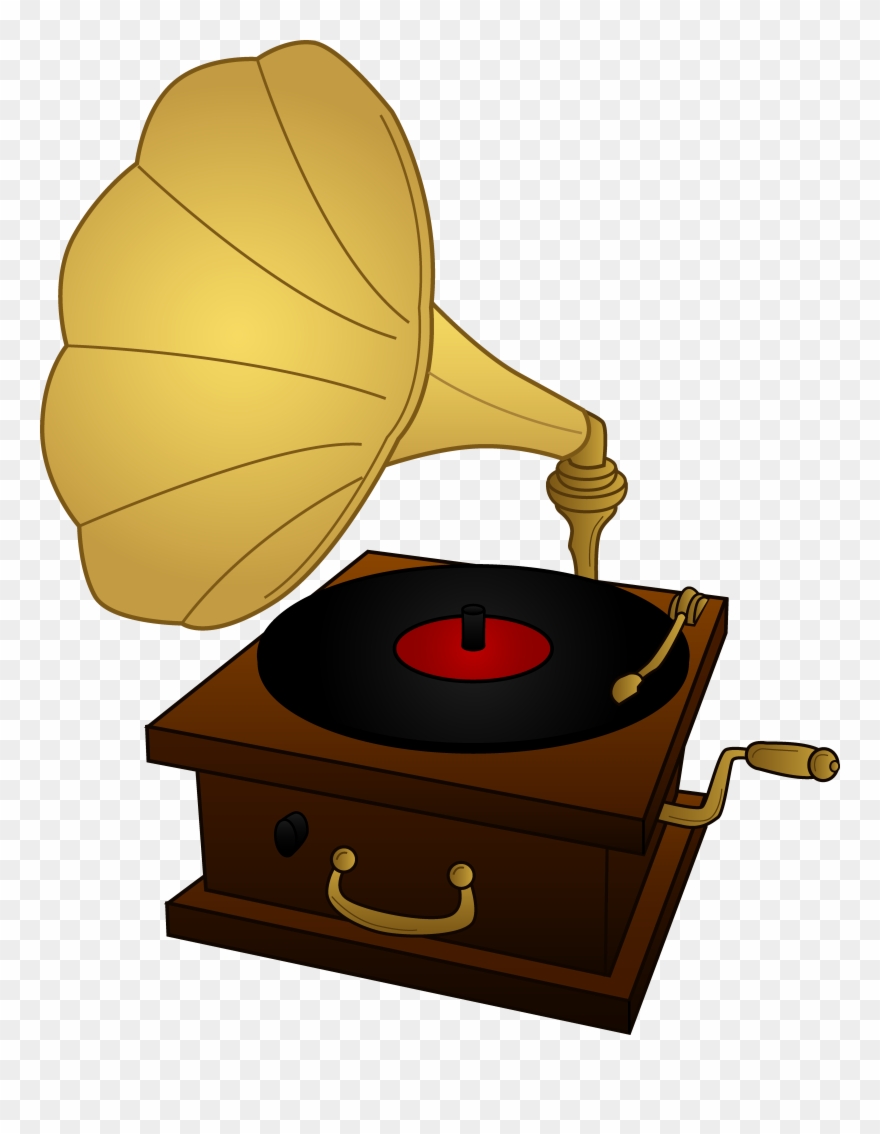 Old Record Player Drawing At Getdrawings Com - Gramophone Record Player Png Clipart