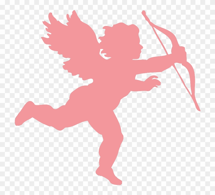Pink Valentines Day Cupid, Valentine Clipart Red - Love Angel Clip Art - Png Download