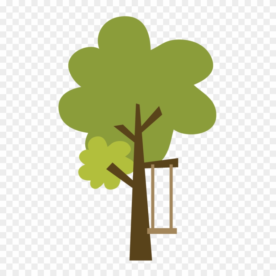 Download Miss Kate Cuttables Tree Clipart Tree Clip - Tree With A Swing Clipart - Png Download