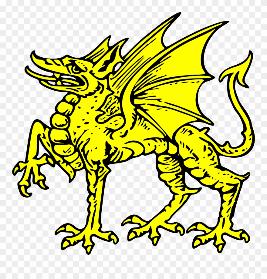 Gold Dragon Symbol Clip Art - Dragão De Ouro Png Transparent Png