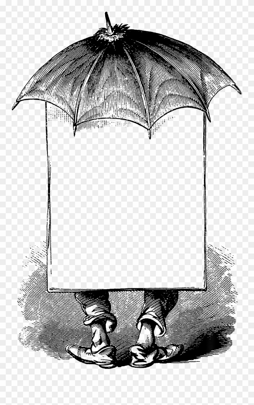 0255 Victorian Man Umbrella Advertising Blank Banner - Idioms In His Sauce - Beltrán, María Jesús/yáñez Tortosa, Clipart