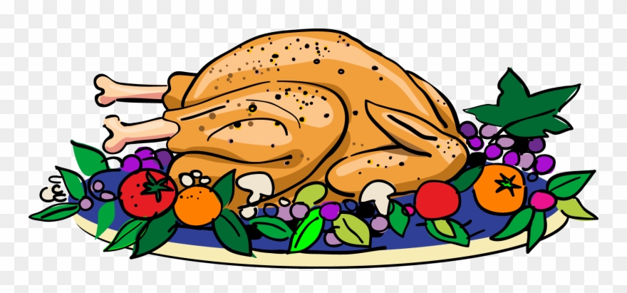 Christmas - Thanksgiving Turkey Dinner Clipart - Png Download