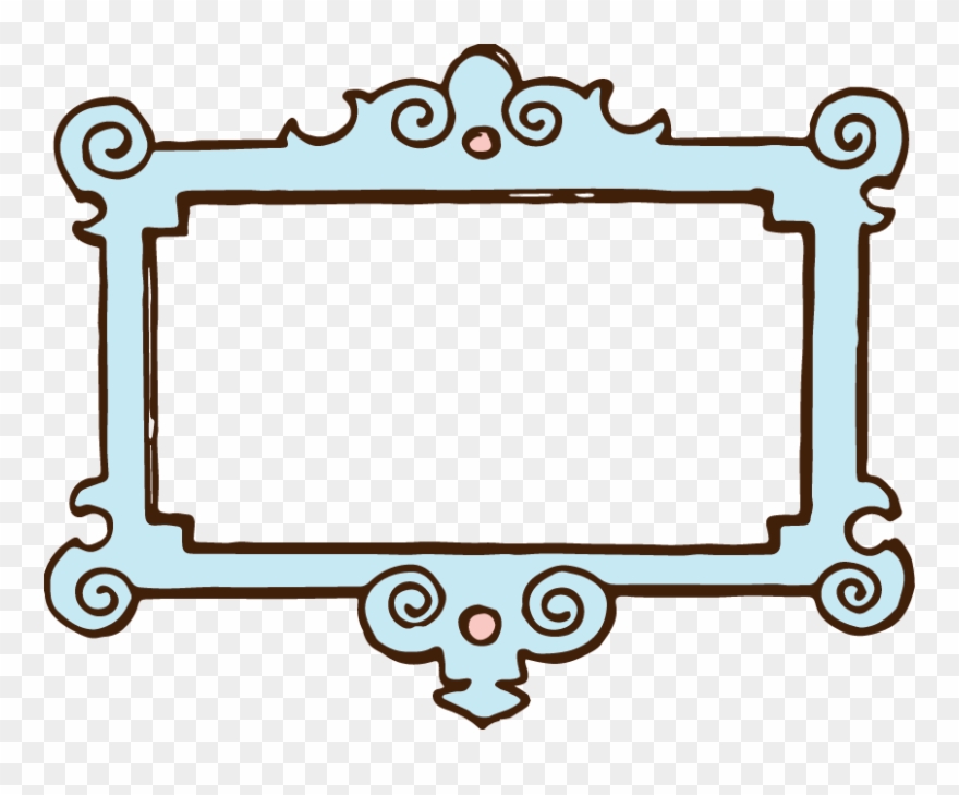 Blue Clip Art Frame - Frame Black And White Clip Art - Png Download