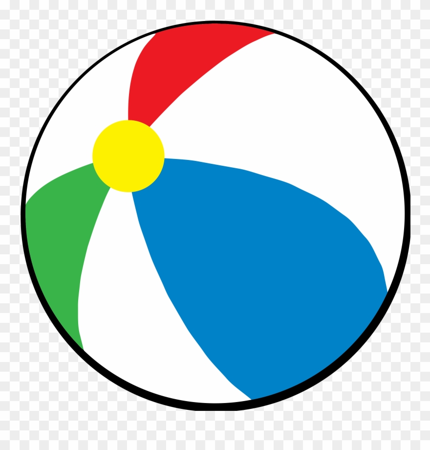 Tropical Beach Clip Art Free Clipart Ball - Beach Ball Clipart - Png Download