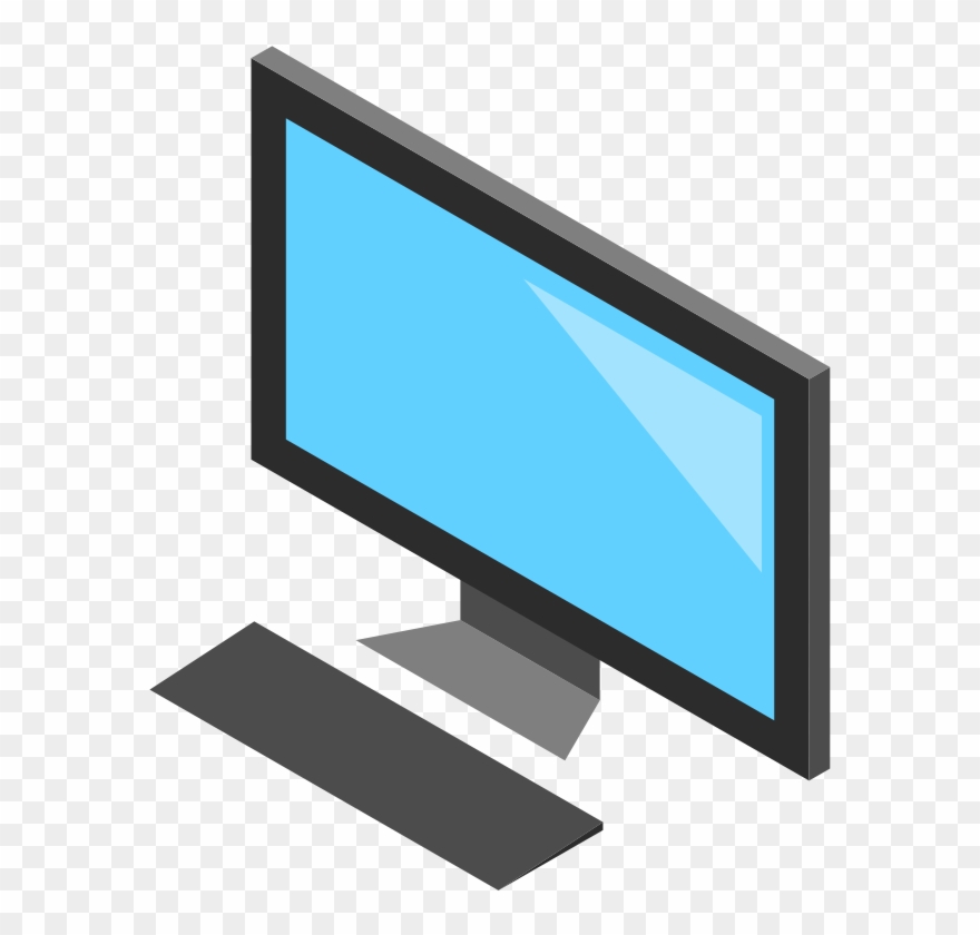 Using The Computer Clipart - Cartoon Computer Transparent - Png Download