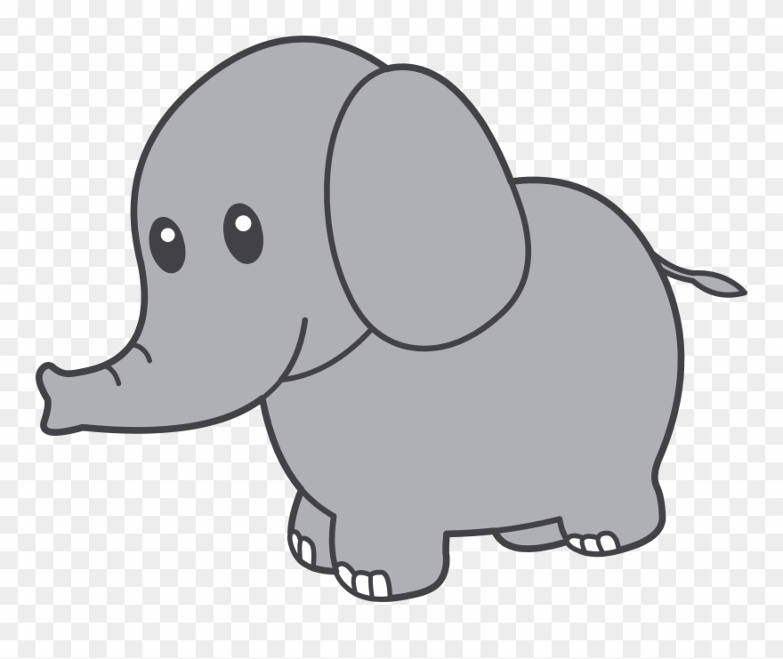 Cute Elephant Clip Art - Elephant Clip Art - Png Download
