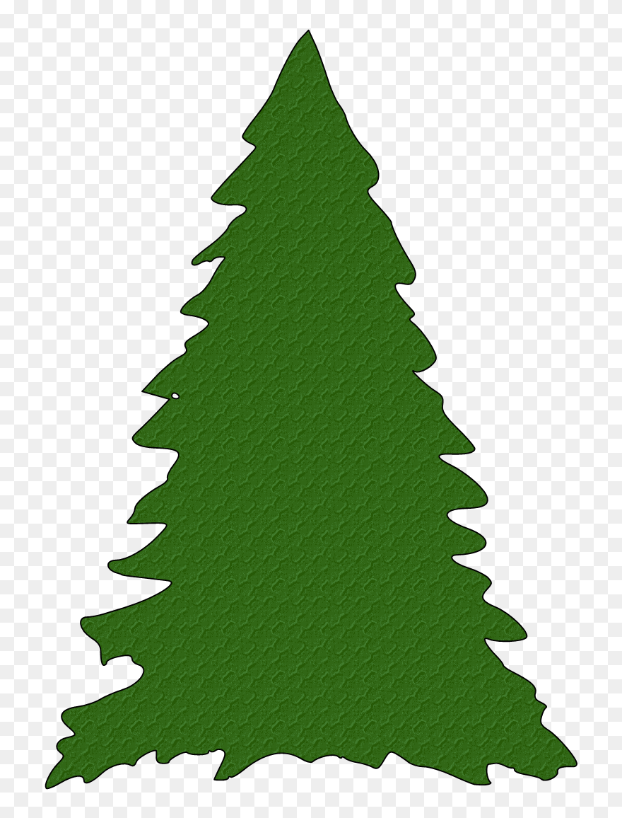 Green Christmas Tree Silhouette Clipart - Christmas Tree Svg Free - Png Download