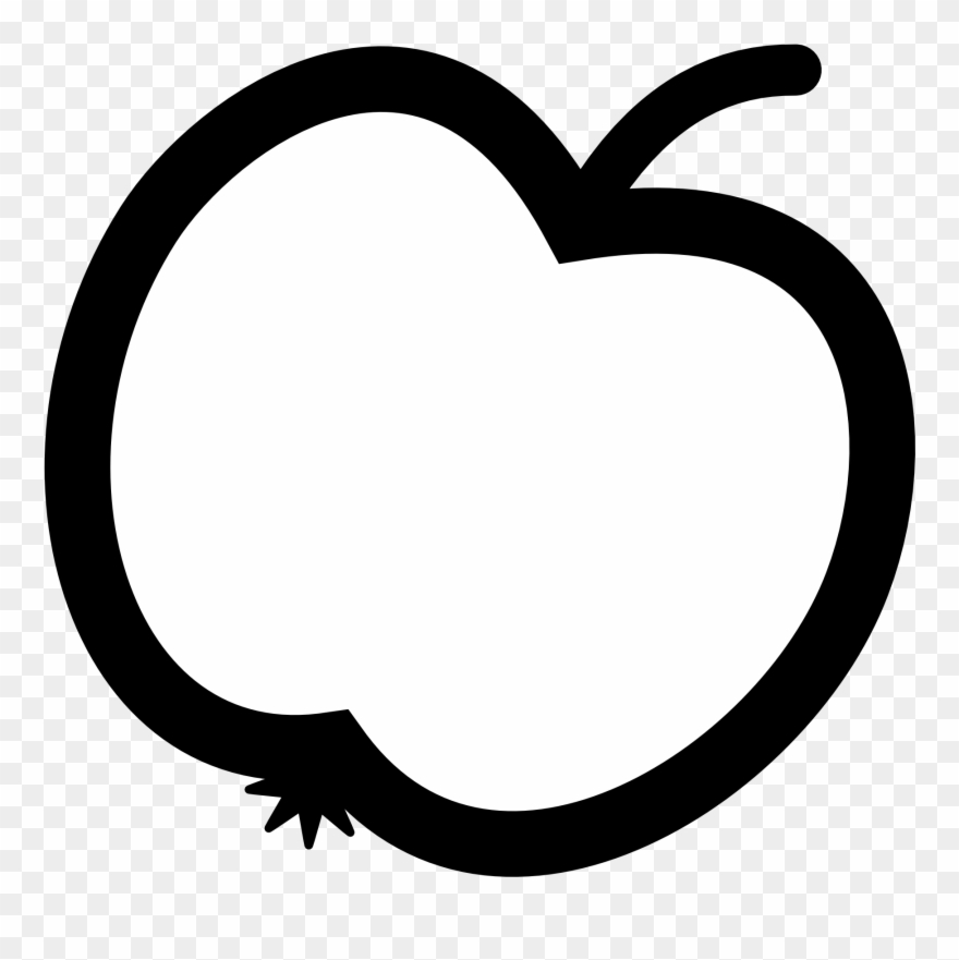 Black And White Apple Tree Clipart Bdi6bk5c9 N - Apple Icon - Png Download