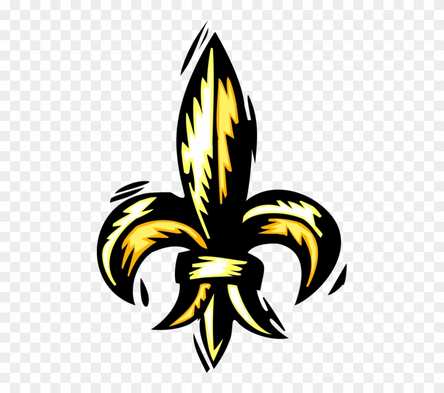 Fleur De Lis In Banner Transparent Stock - Heraldry Clipart
