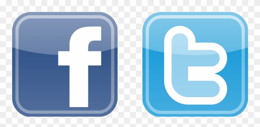 Logo Clipart Free - Facebook And Twitter Logos Png Transparent Png