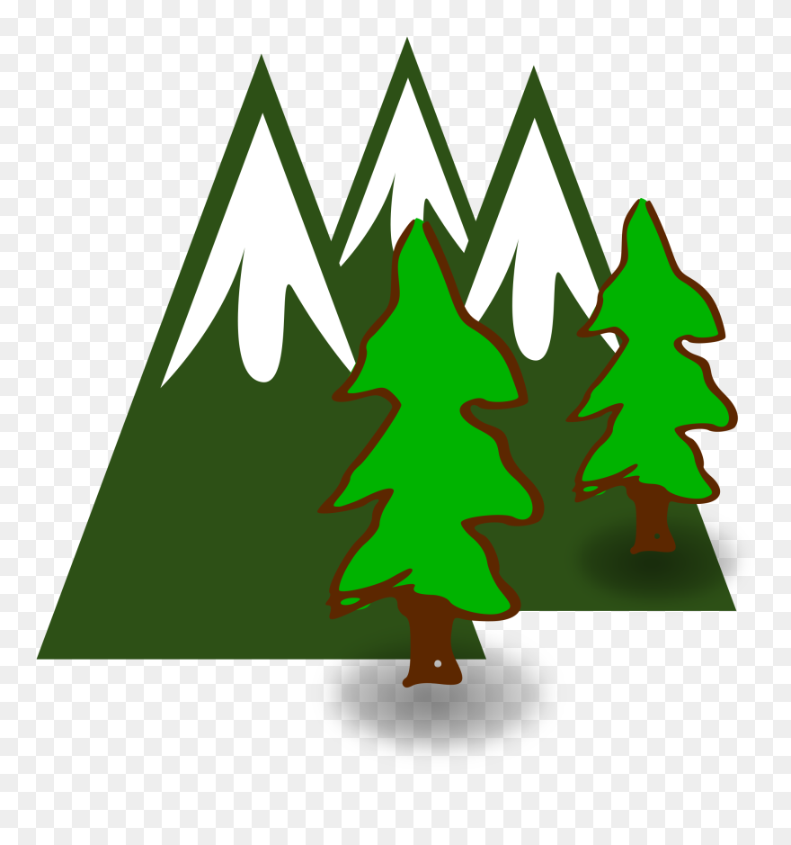 Mountain Tree Cliparts - Mountain Clipart - Png Download