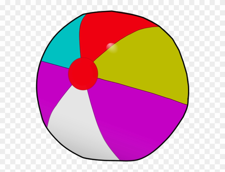 Beach Ball Vector Clip Art - كوره ملونه - Png Download