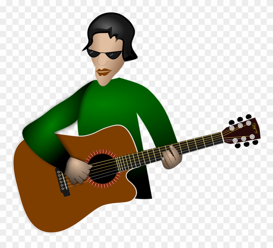 Play Guitar Clip Art - Playing Guitar In Clipart - Png Download