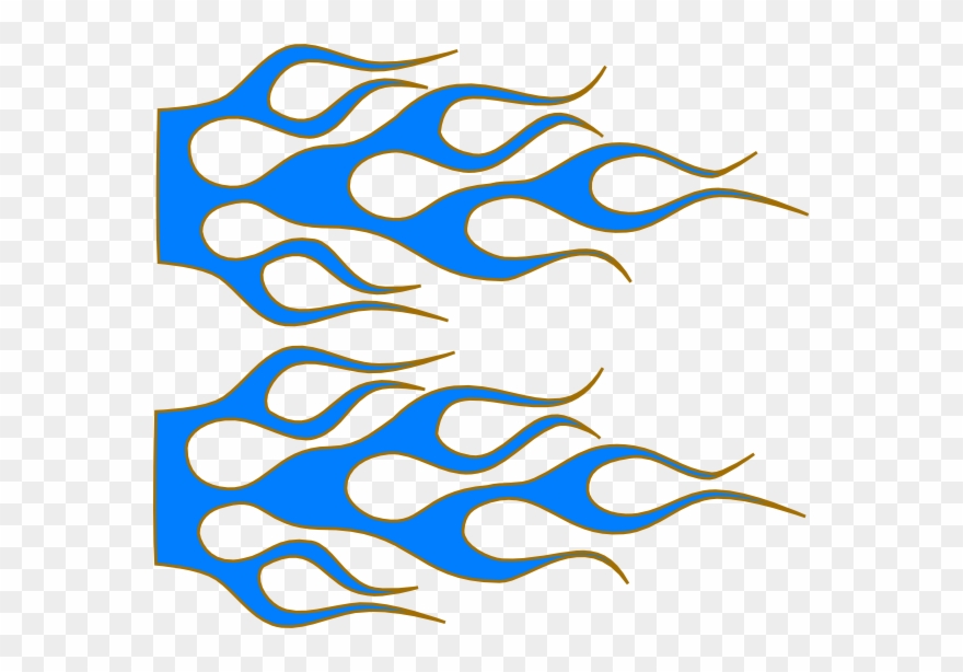 Flame Clipart Printable - Blue Flames Png Transparent