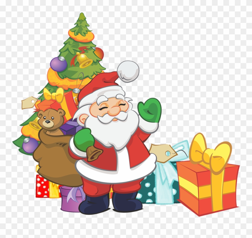 Free To Use Public Domain Santa Claus Clip Art - Santa And Christmas Tree Clipart - Png Download