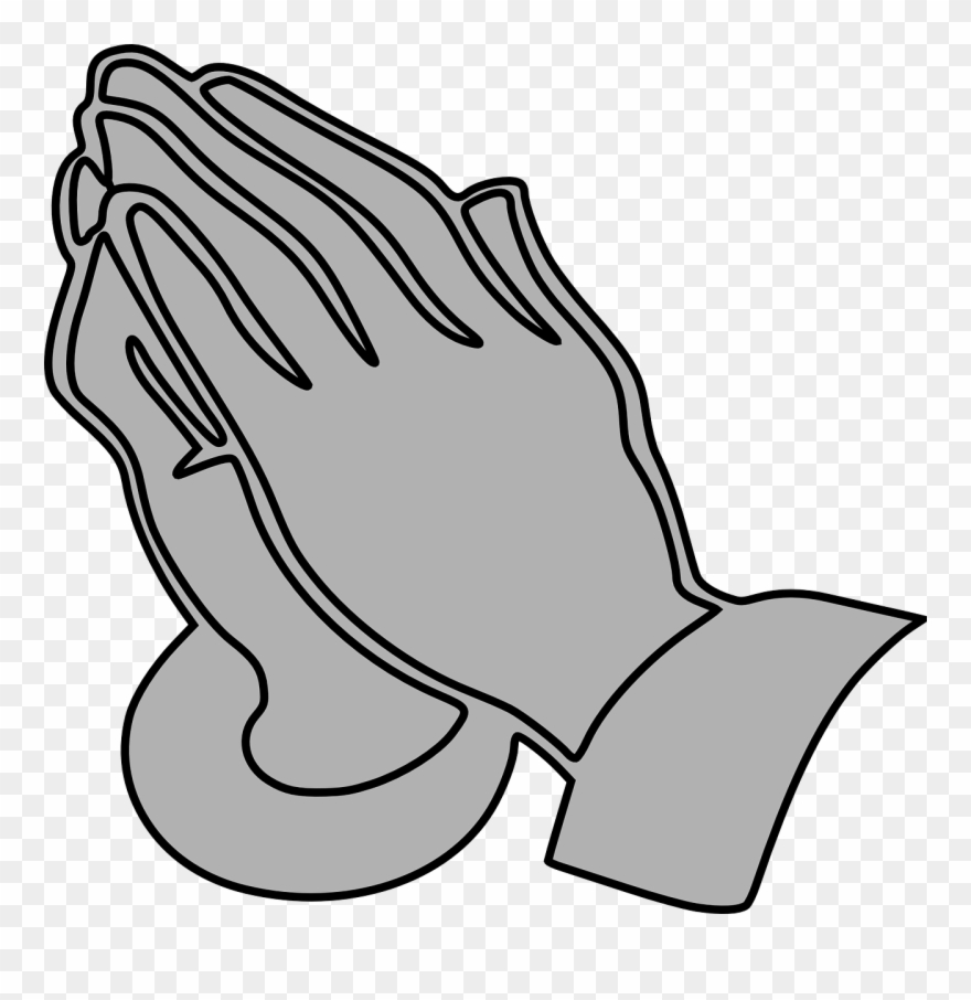 Gray Praying Clip Art At Clker Com - Funeral Program Clip Art - Png Download