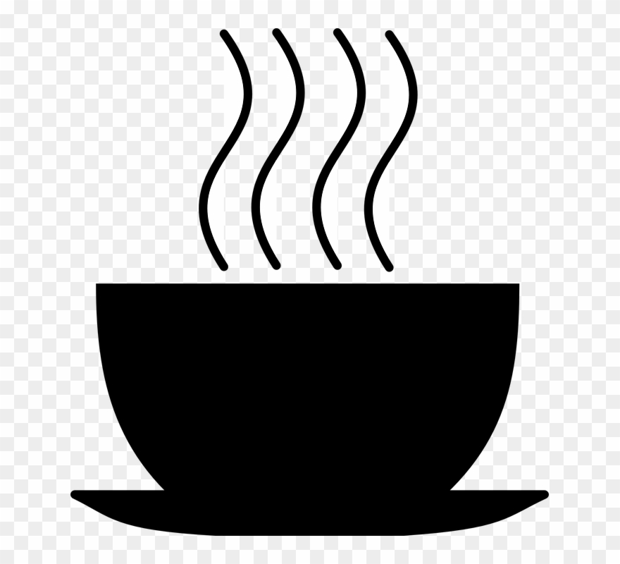 Soup Bowl Clipart - Black And White Soup Bowl - Png Download