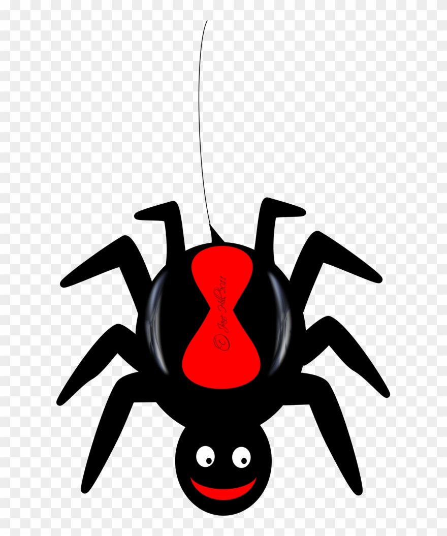 Along Came A Spider - Red Back Spider Cute Clipart