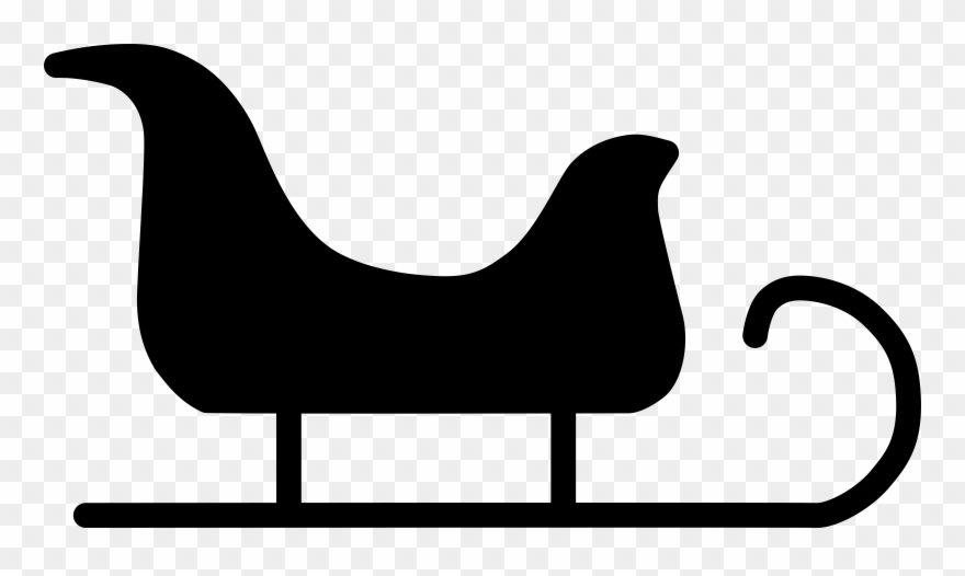 Sleigh Outline Side On By @realflash, Santa's Sleigh - Santa's Sleigh Outline Clipart