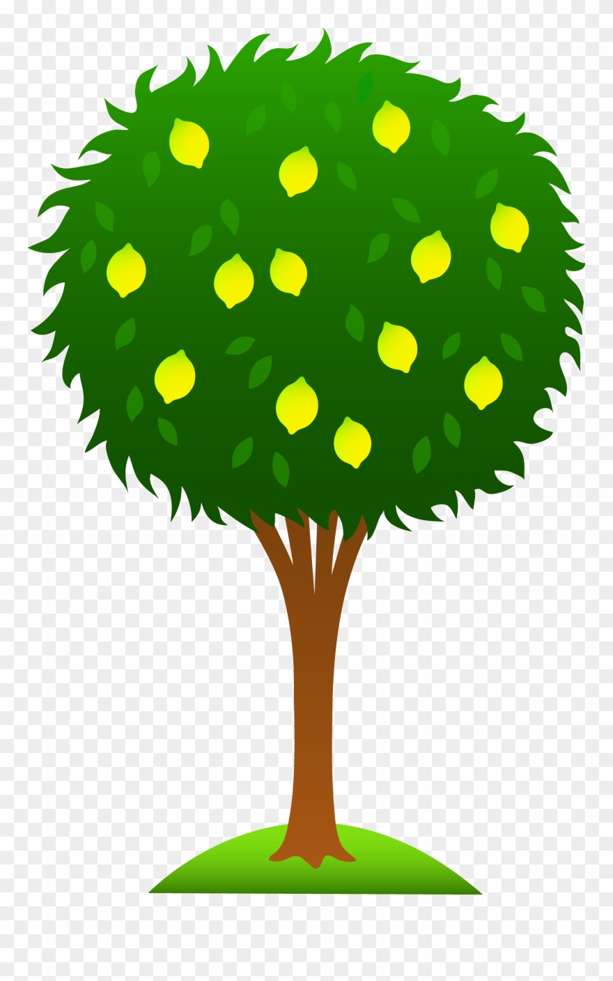 Cute Lemon Tree - Ten Apples On A Tree Clipart