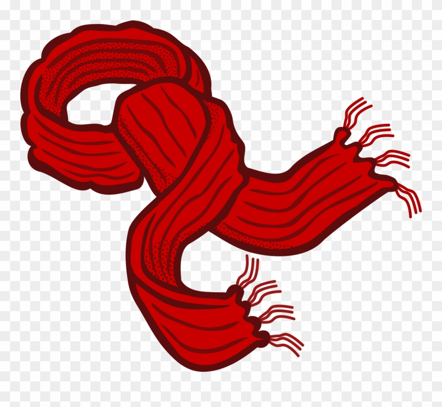 Sca Cliparts - Red Scarf Clipart - Png Download