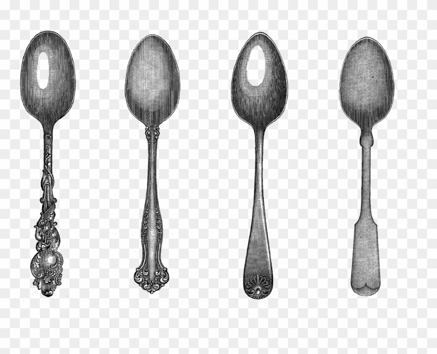 Vintage Spoon Clip Art - Spoon Vintage - Png Download