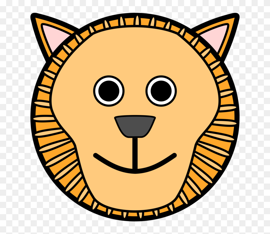 Lion Rounded Face Png Clip Art Transparent Png