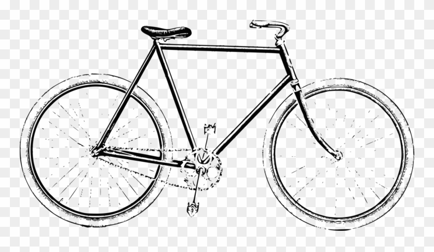 All Photo Png Clipart - Black And White Bicycle Drawing Transparent Png