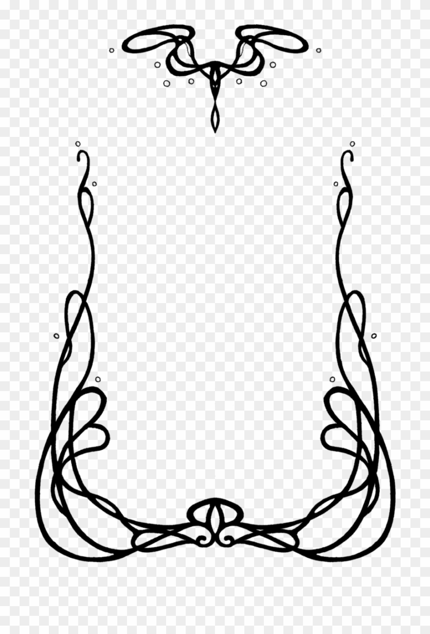 Art Nouveau Frame - Art Nouveau Border Designs Clipart