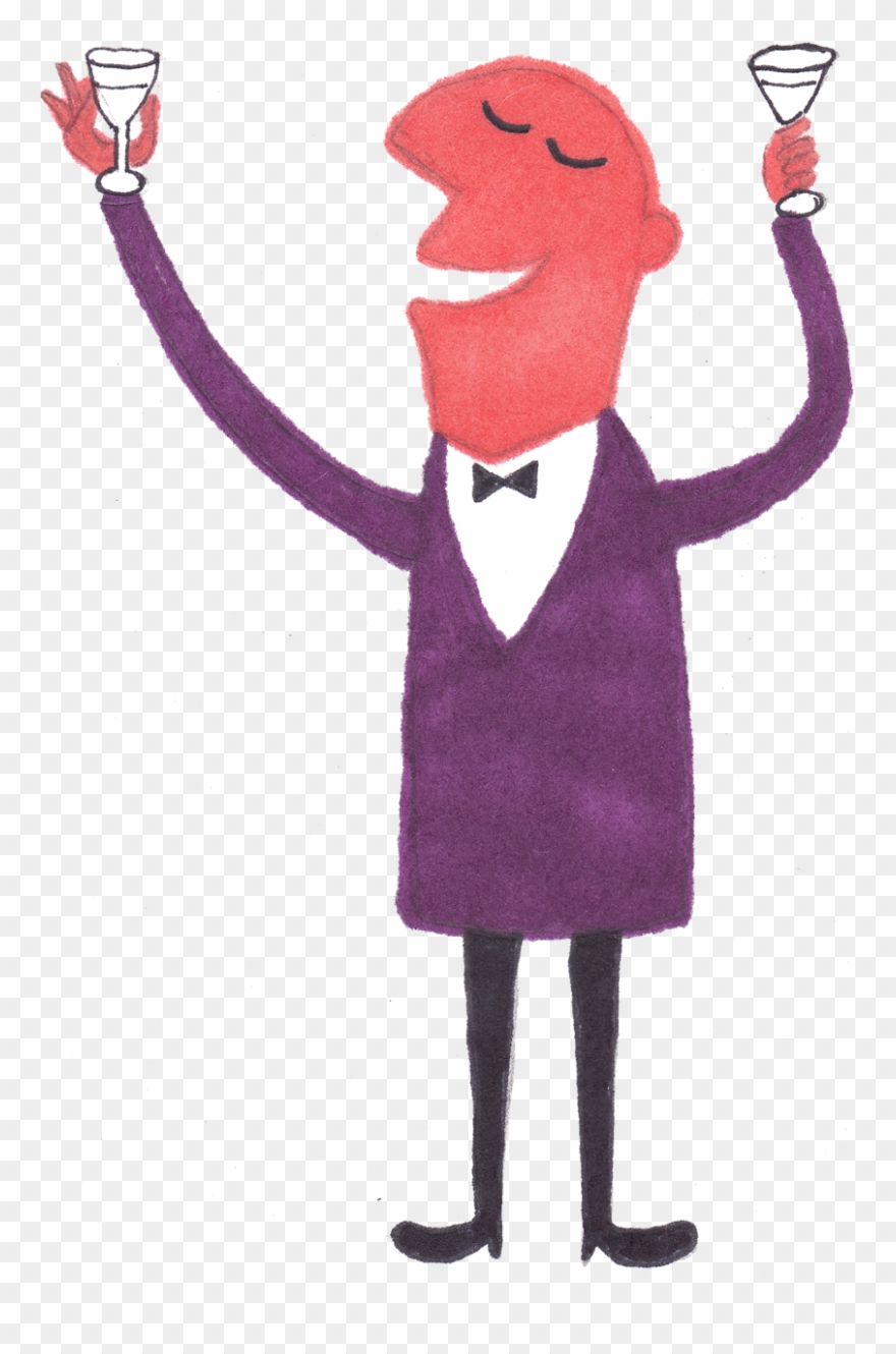 Tired Man, Drinking Man Retro - Clip Art - Png Download