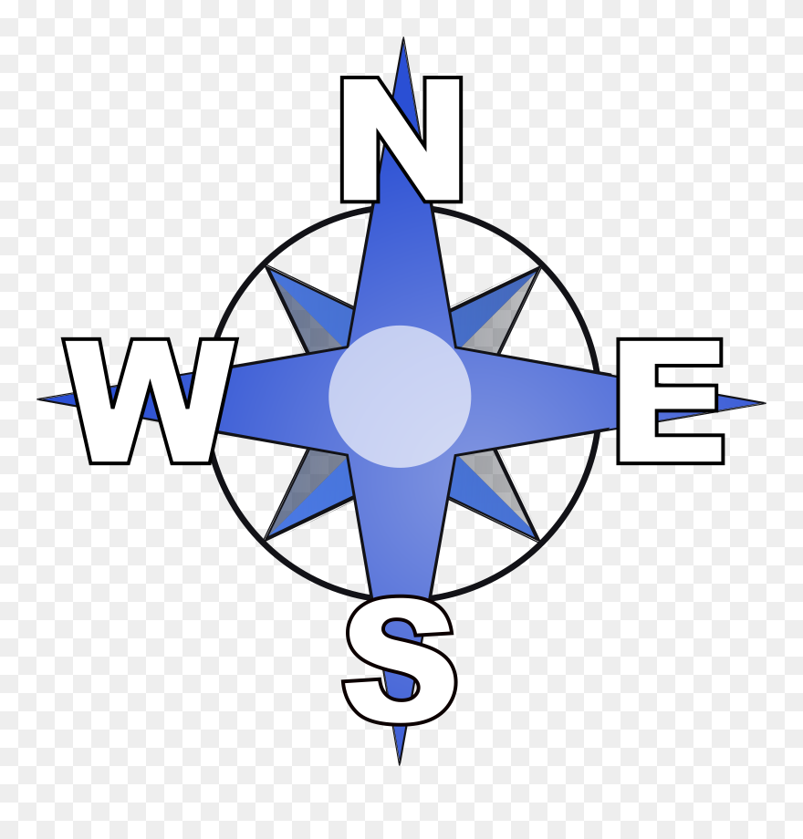 Compass Clipart Printable - Kids Compass Rose - Png Download