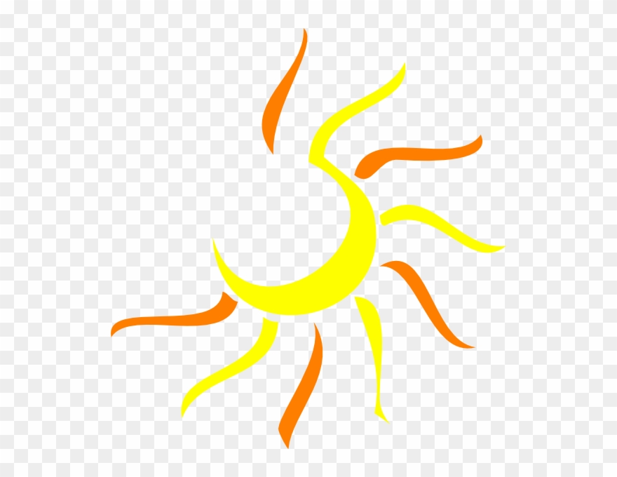 Sun Clip Art - Half Sun Clipart - Png Download