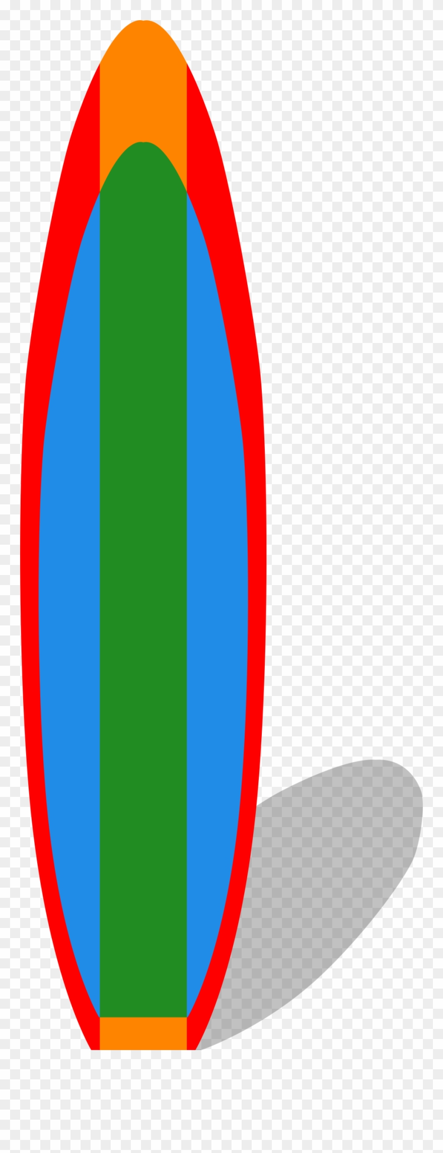 Surfboard Clipart Tropical - Surf Board Clip Art - Png Download