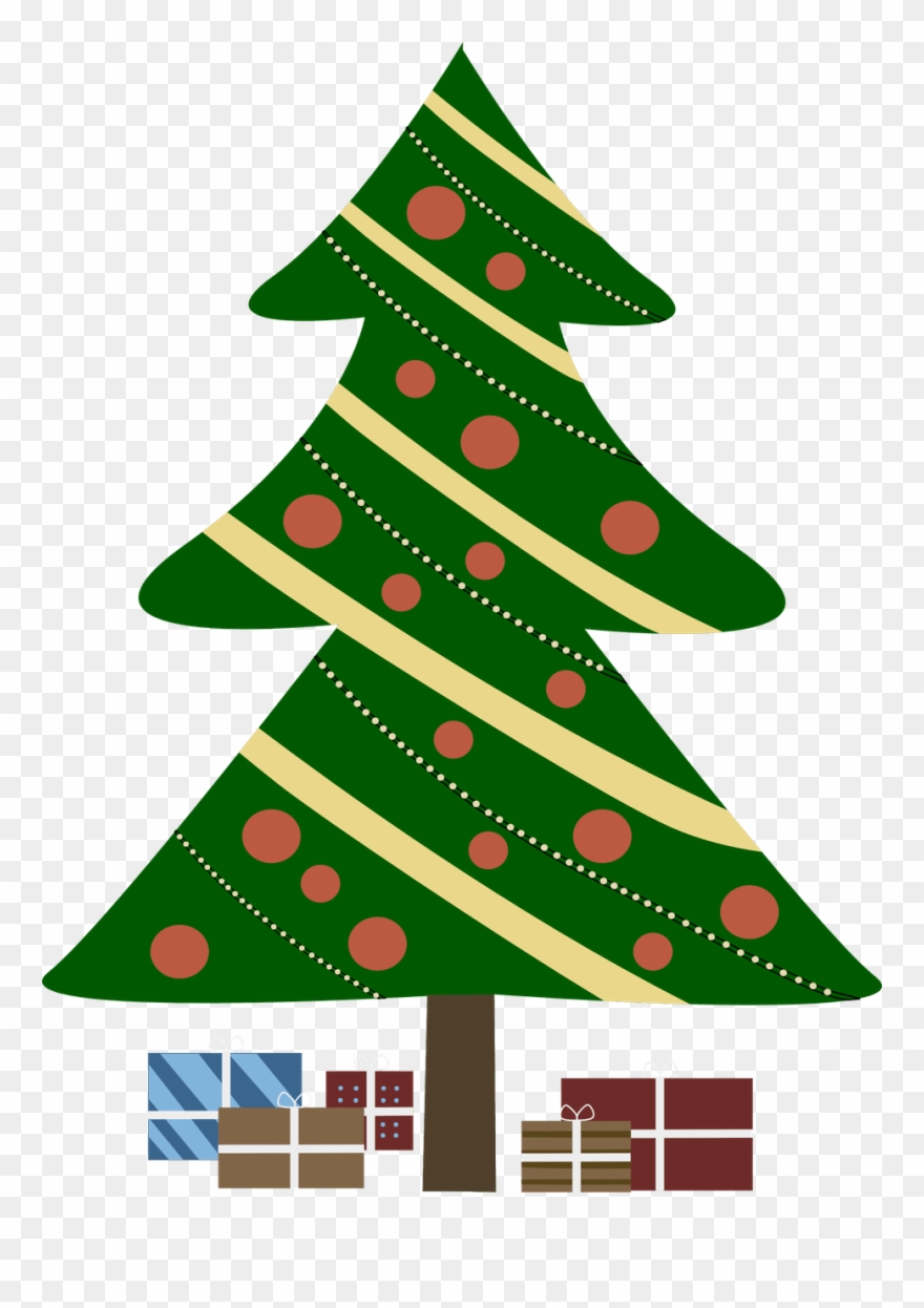 Image Christmas Tree With Presents Clipart - Clip Art Of Christmas Tree - Png Download