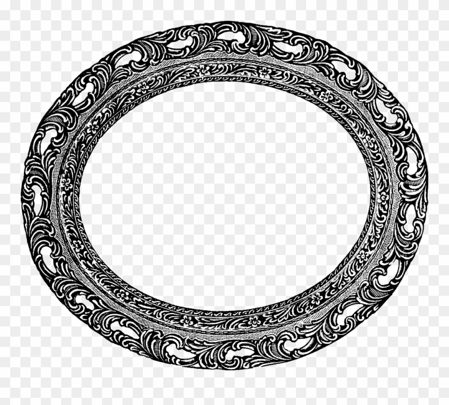 Download Vintage Oval Frame Clip Art Image - Oval Picture Frames Clip Art - Png Download