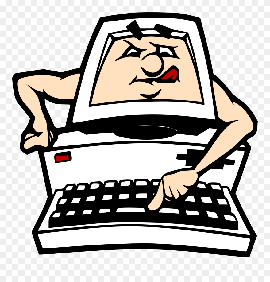 68 Computer Clipart Clipart Fans - New Office-party Invitation-funny Customizable Card - Png Download