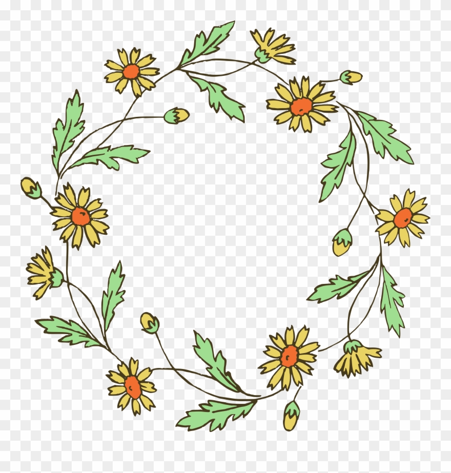 Floral Wreath Clip Art Amp Vector Images Oh So Nifty - Vector Png Transparent Png
