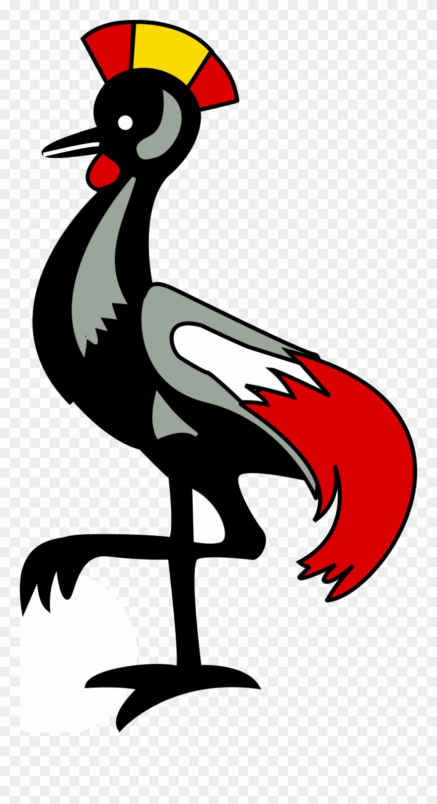Flag Of Uganda National Flag Country - Crested Crane Uganda Flag Clipart