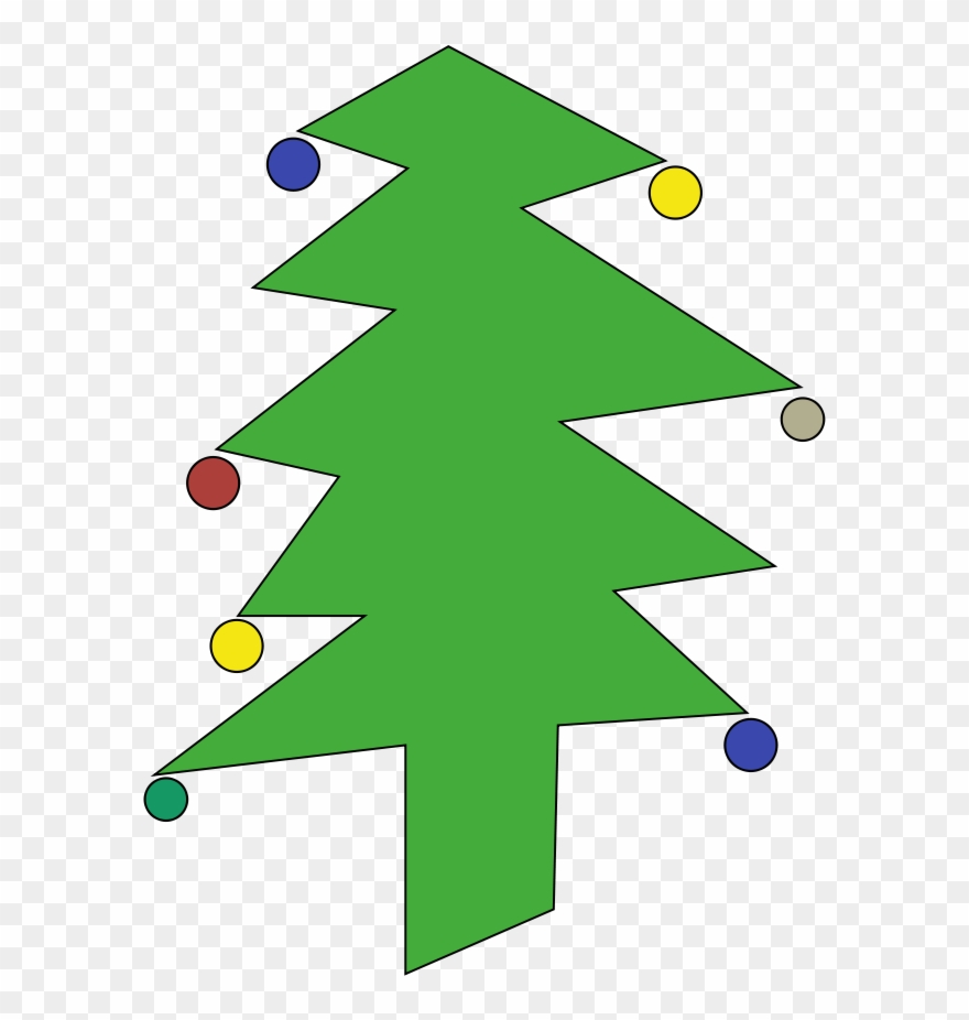 Sweet Christmas Tree Clipart, Vector Clip Art Online, - Christmas Tree Logo Vector Simple - Png Download
