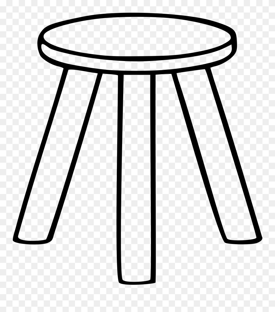 Popular Images - Colouring Picture Of Stool Clipart
