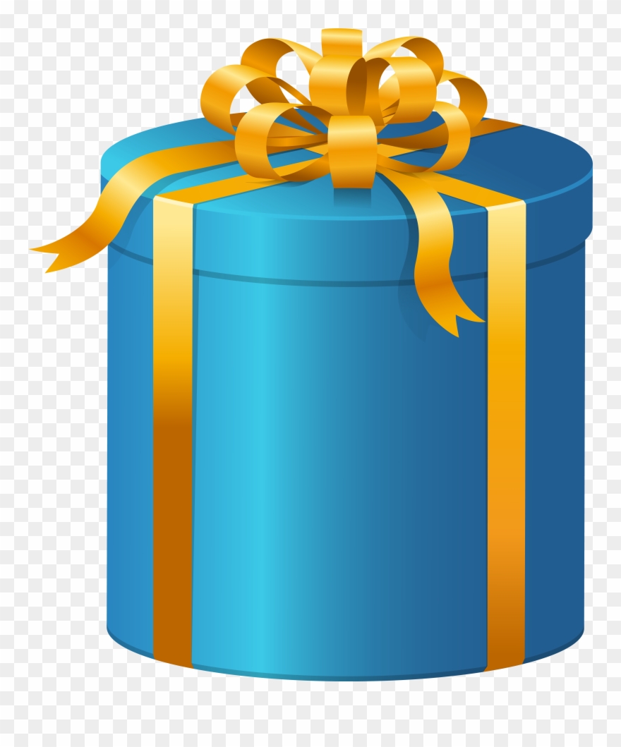 Blue Present Box Png Clip Art - High Res Gift Box Png Transparent Png