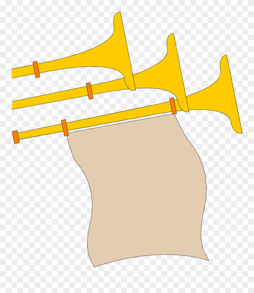 Medieval Banner Clipart - Medieval Trumpet Clip Art - Png Download
