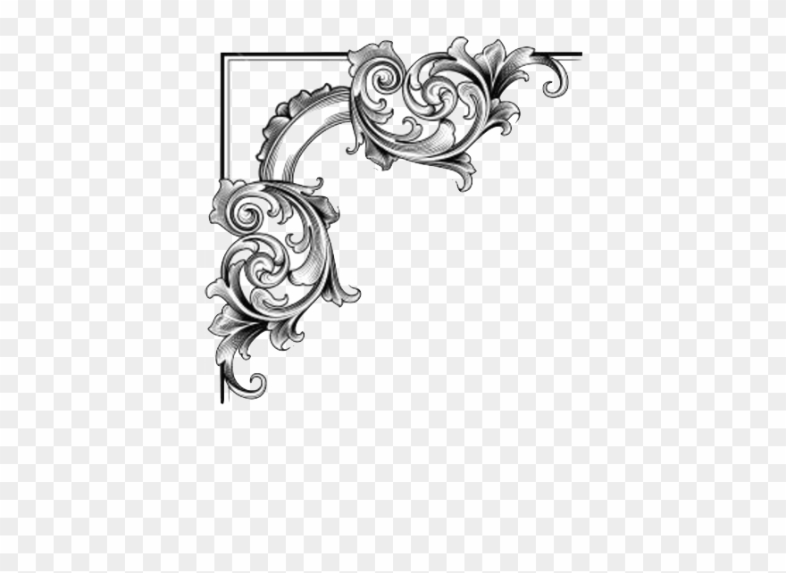 Download Corner Transparent Victorian Transparent Border Corner Png