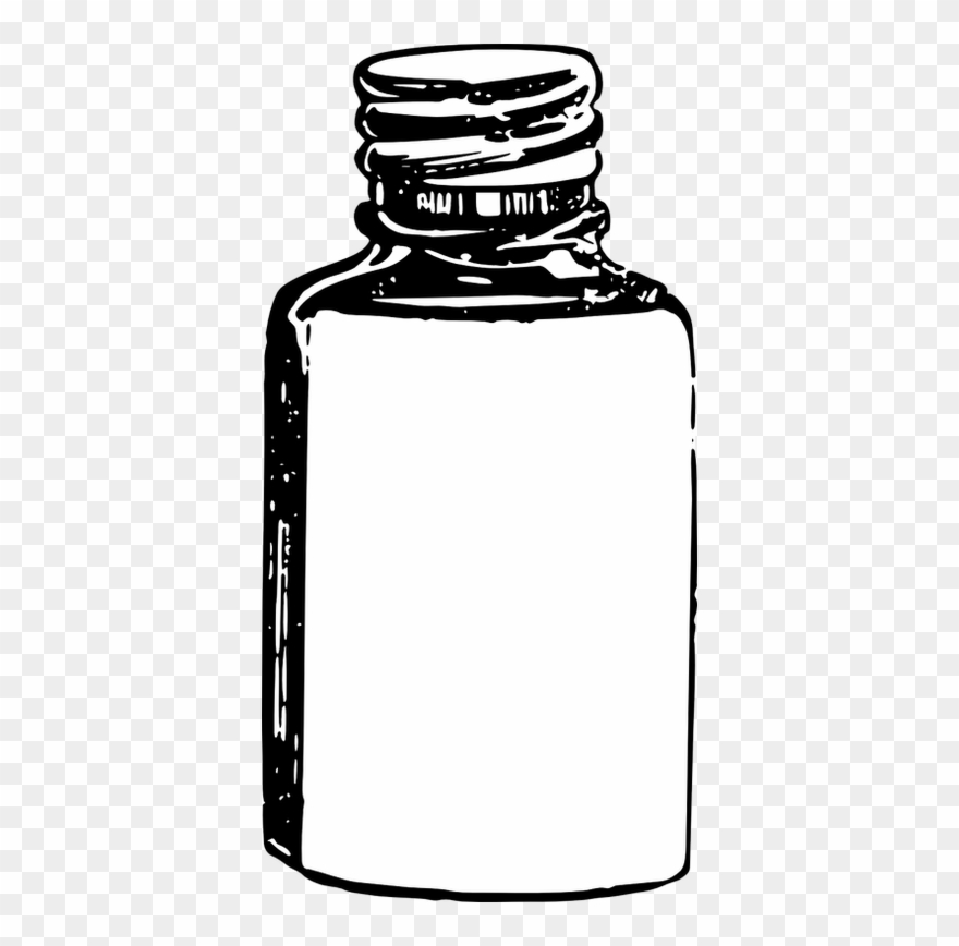 Tags - - Medicine Bottle Black And White Clipart