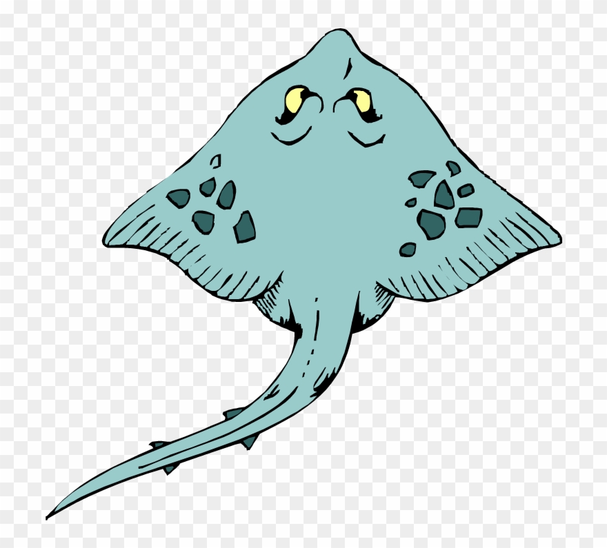 Hornet Mascot Clipart - Gambar Ikan Pari Kartun - Png Download